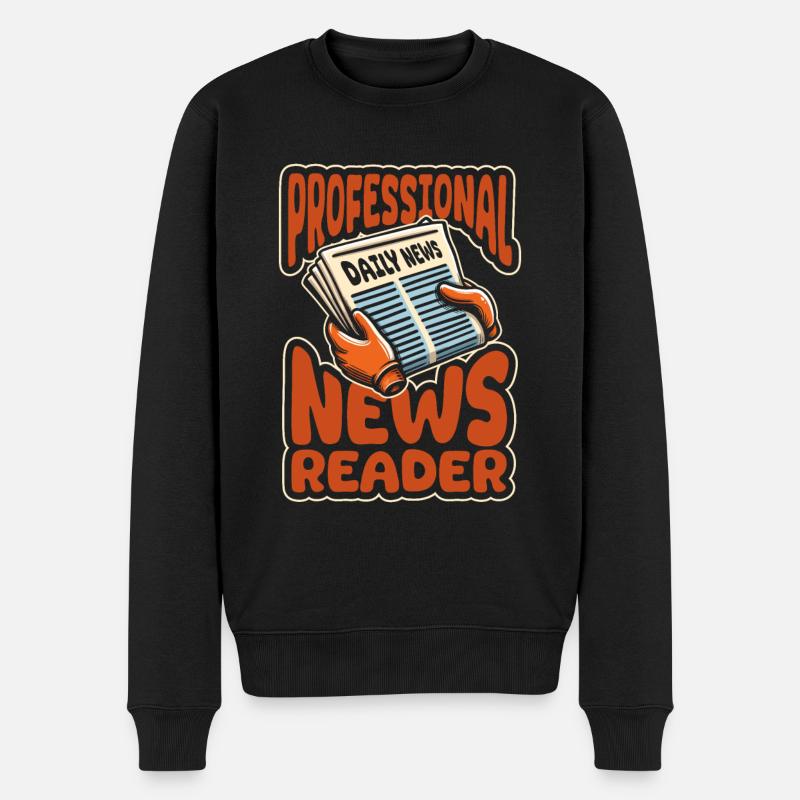 Moderator - Männer Premium Bio Pullover - Schwarz