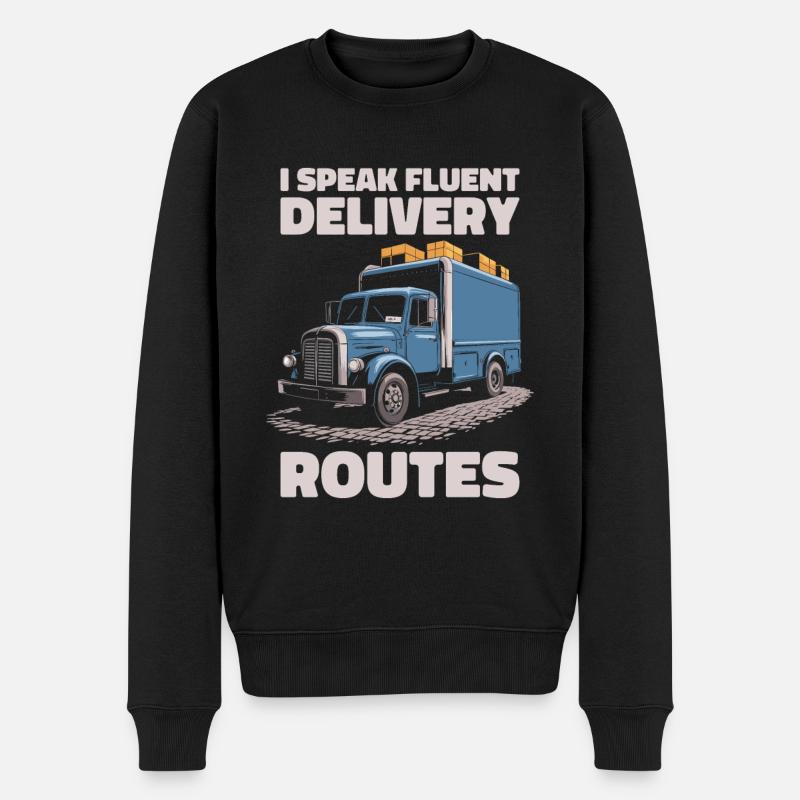 Kurier - Männer Premium Bio Pullover - Schwarz