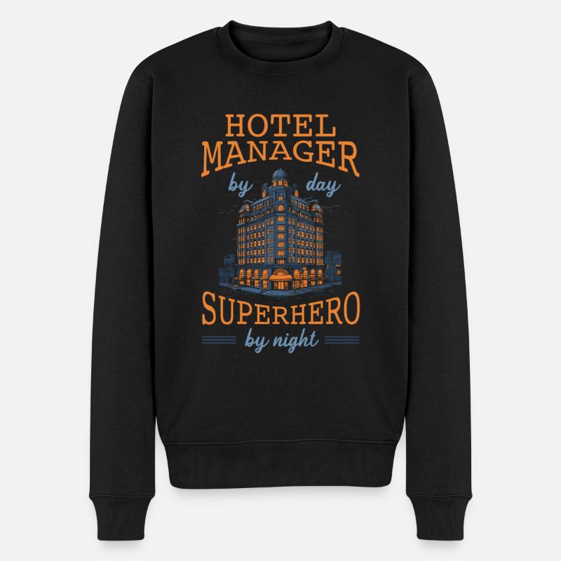 Hotelmanager - Männer Premium Bio Pullover - Schwarz