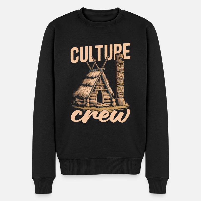 Ethnologe Team - Männer Premium Bio Pullover - Schwarz