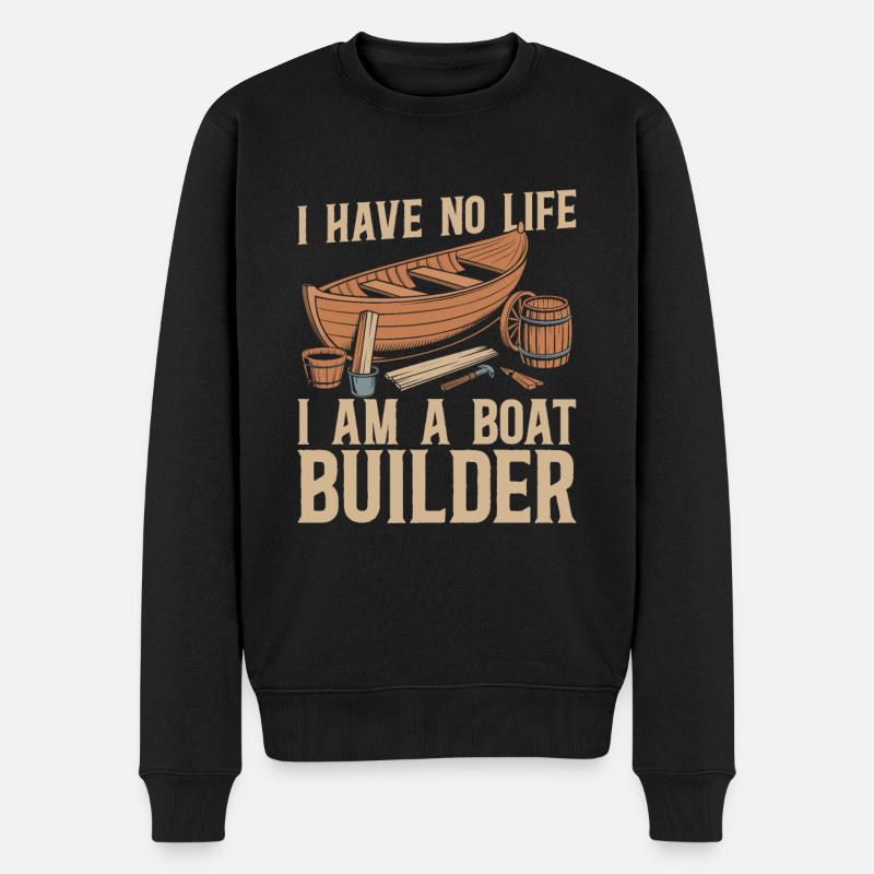 Bootsbauer - Männer Premium Bio Pullover - Schwarz