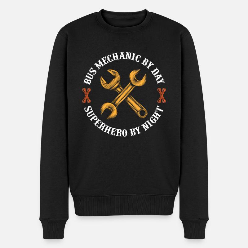Mécanicien d’autobus - Pull Premium bio Homme - noir