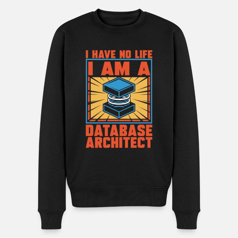 Datenbank Architekt - Männer Premium Bio Pullover - Schwarz
