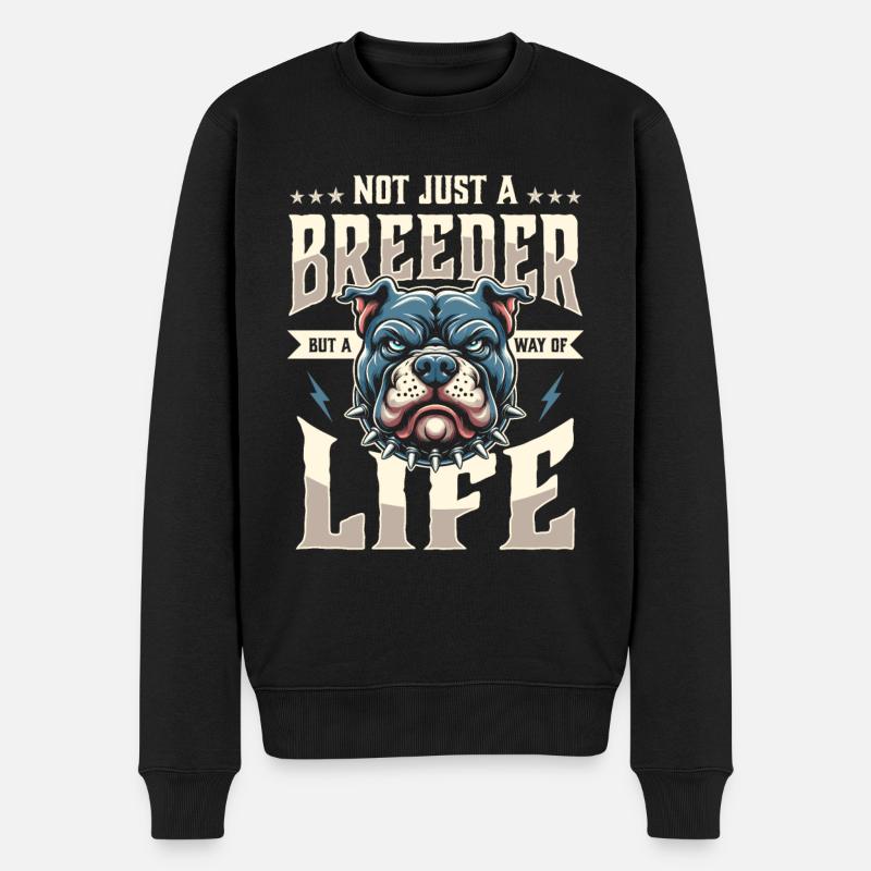 Züchter - Männer Premium Bio Pullover - Schwarz