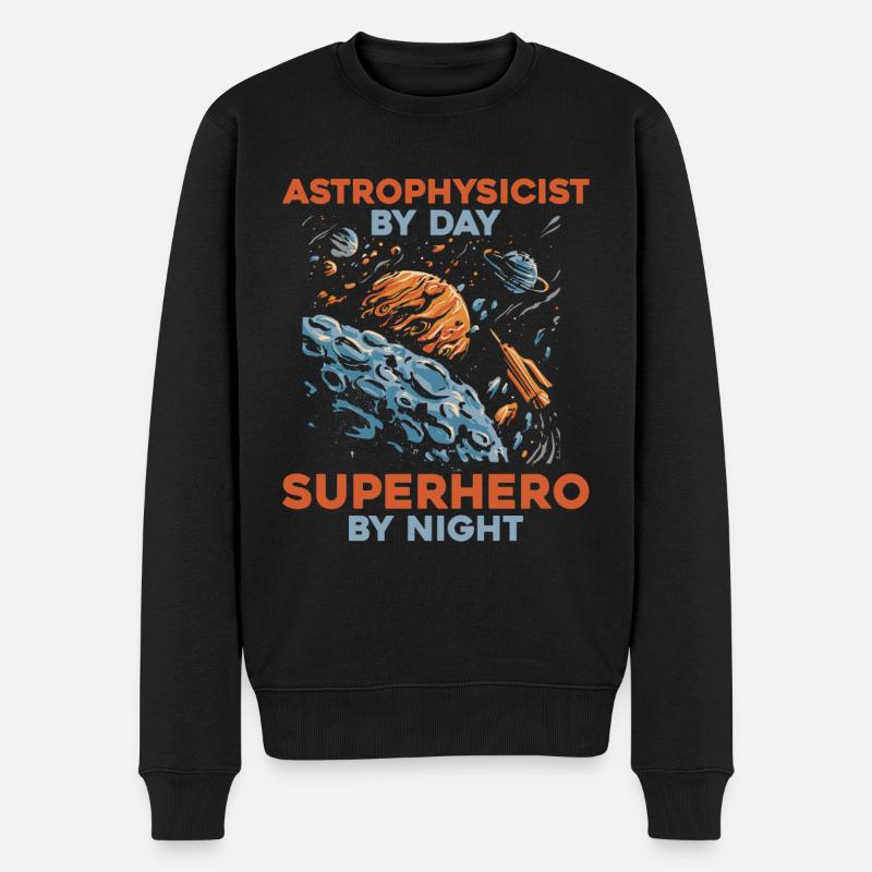 Astrophysiker - Männer Premium Bio Pullover - Schwarz