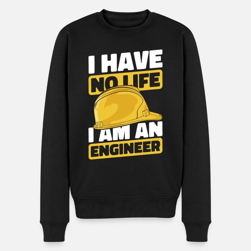 Ingenieur - Männer Premium Bio Pullover - Schwarz
