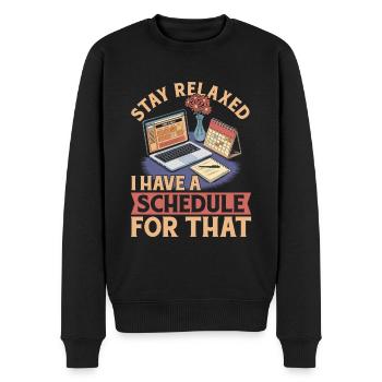 Event planner - Men's Premium Organic Jumper - black - Front - Nico (187cm)