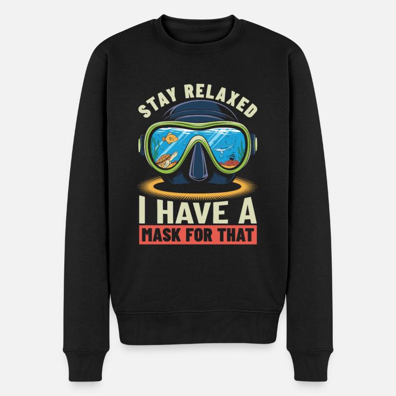 Berufstaucher - Männer Premium Bio Pullover - Schwarz
