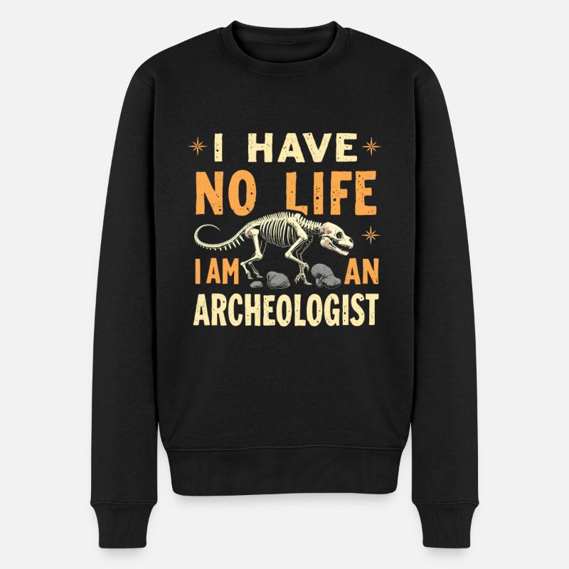 Archéologue - Pull Premium bio Homme - noir