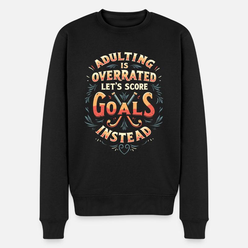 Feldhockey - Männer Premium Bio Pullover - Schwarz
