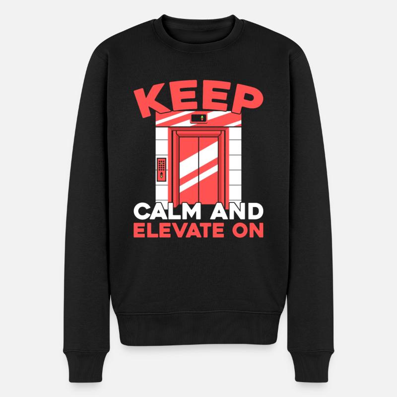 Elevator Elevator - Men's Premium Organic Jumper - black