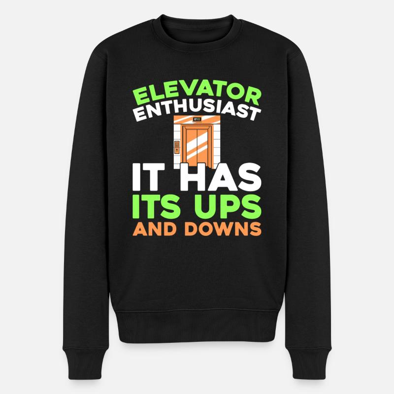 Elevator Elevator - Men's Premium Organic Jumper - black
