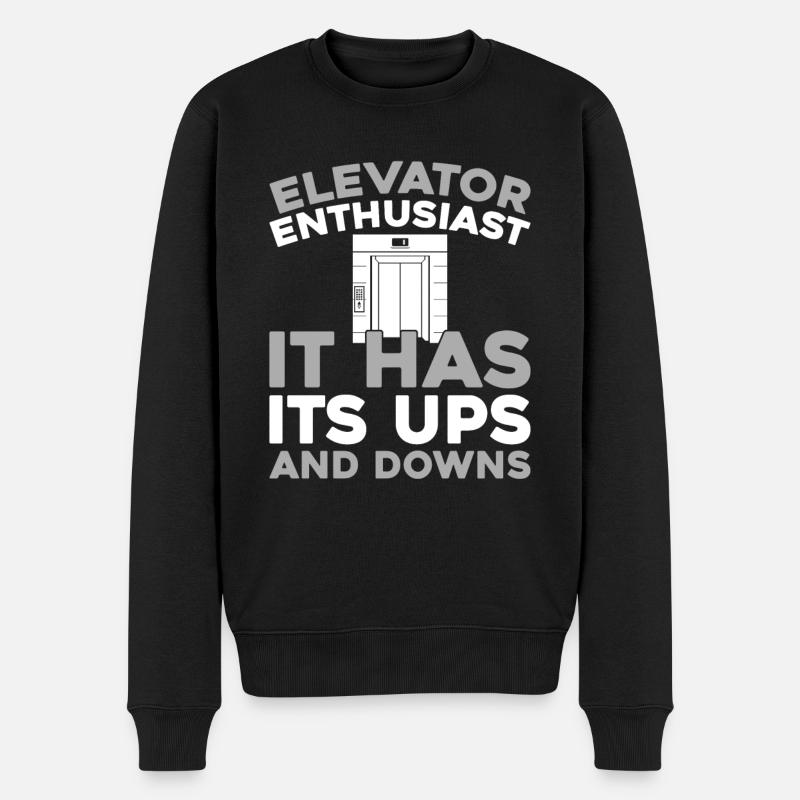 Ascenseur Ascenseur - Pull Premium bio Homme - noir