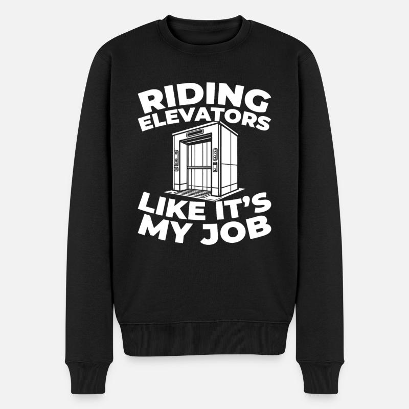 Elevator Elevator - Men's Premium Organic Jumper - black