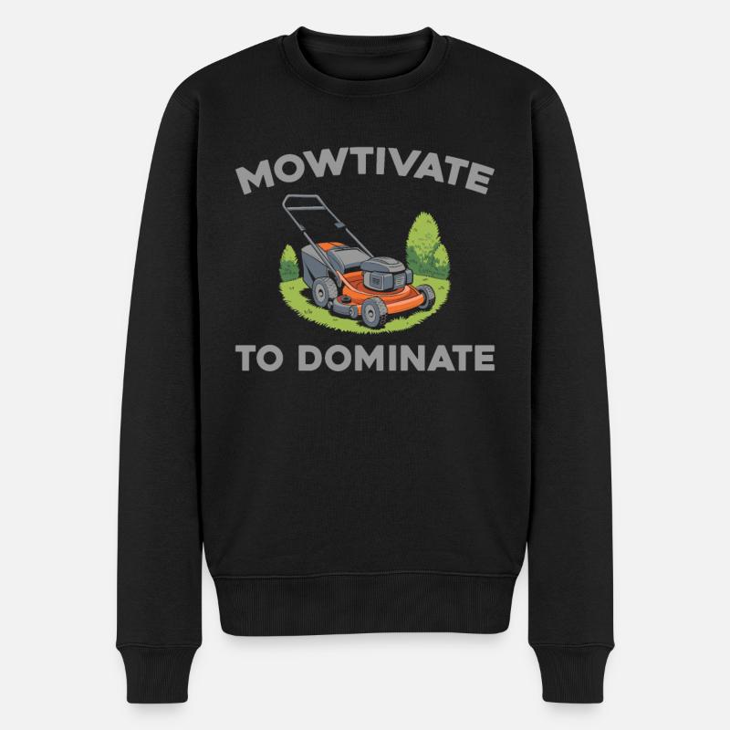 Tonte de tondeuse à gazon - Pull Premium bio Homme - noir