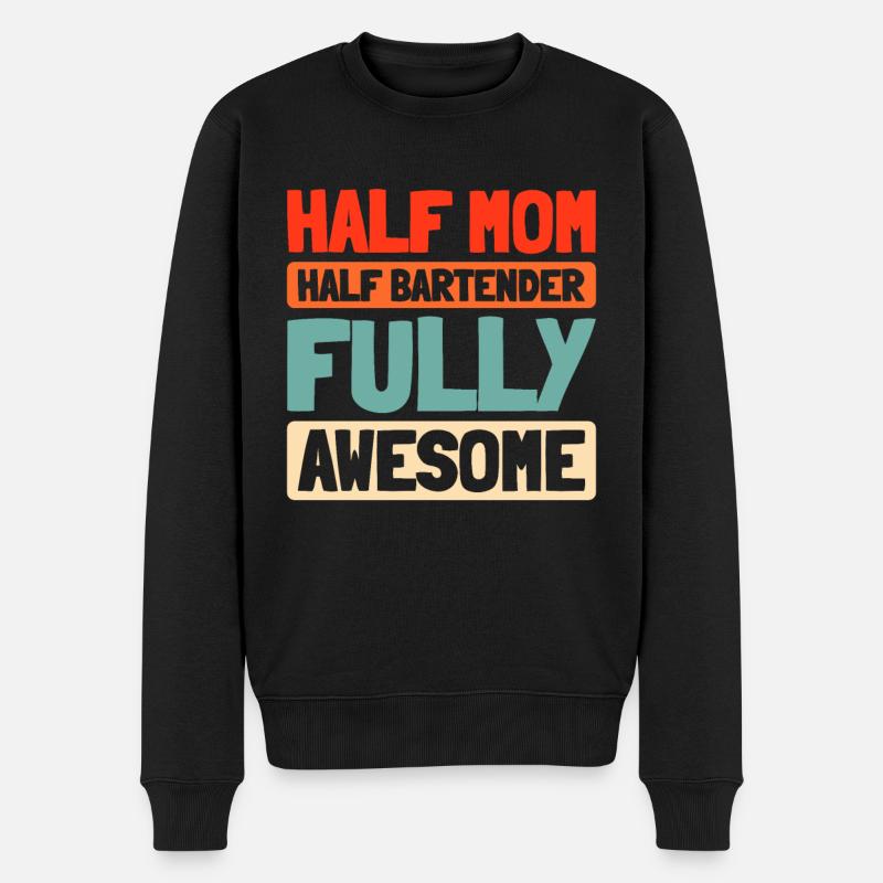 Barman Barman Mère Maman - Pull Premium bio Homme - noir