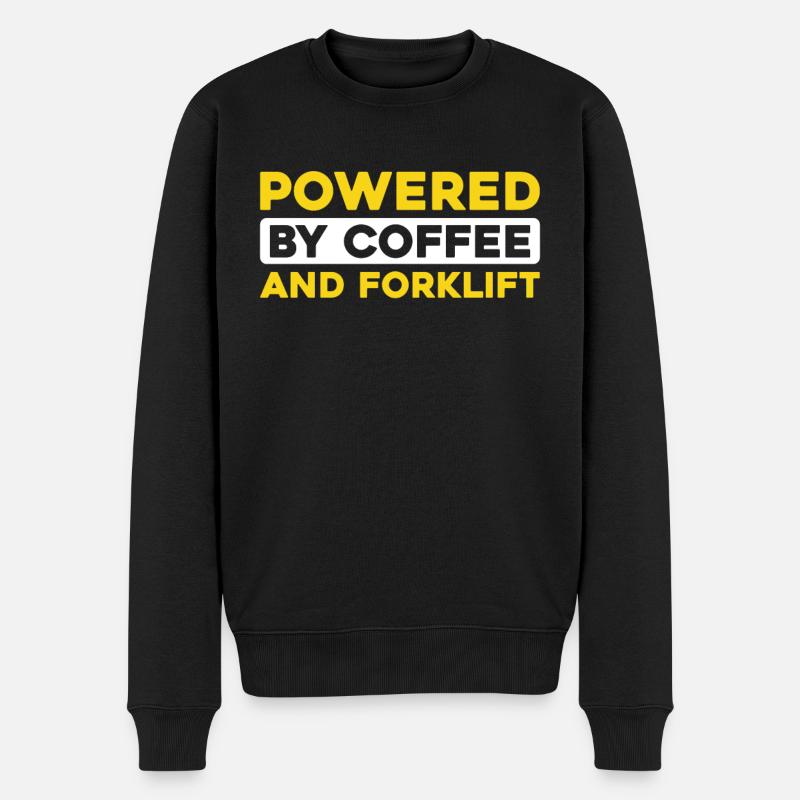 Chariot élévateur Chariot élévateur Café - Pull Premium bio Homme - noir