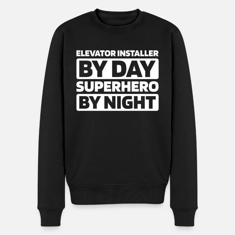 Installateur d’ascenseur - Pull Premium bio Homme - noir