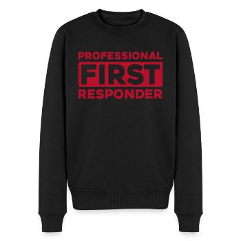 Rettungsdienst Sanitäter Rettungssanitäter - Männer Premium Bio Pullover - Schwarz - Vorne - Nico (187cm)