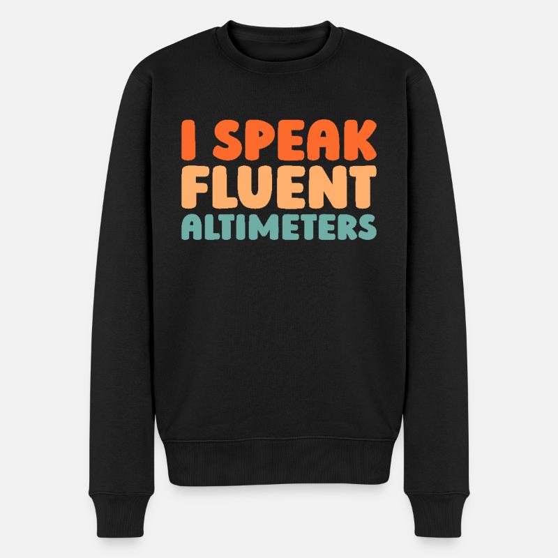 Flugingenieur - Männer Premium Bio Pullover - Schwarz