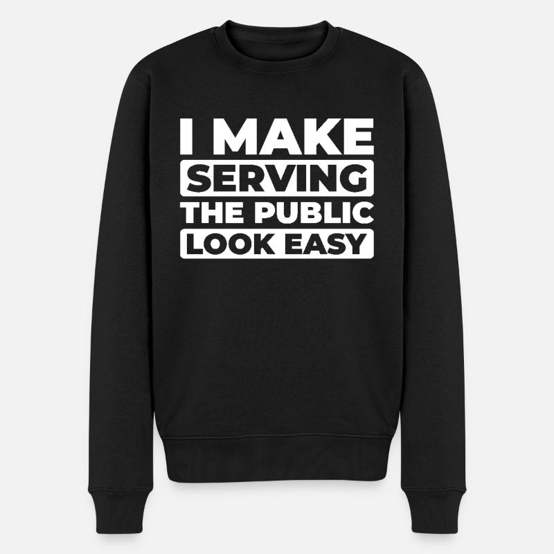 Beamte - Männer Premium Bio Pullover - Schwarz