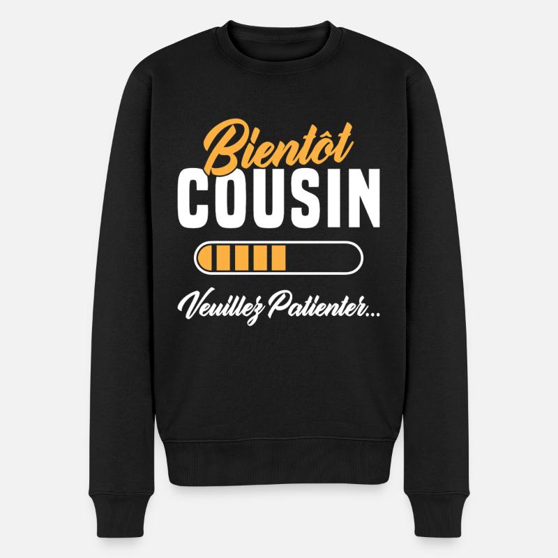 Bientôt Cousin veuillez patienter - Pull Premium bio Homme - noir