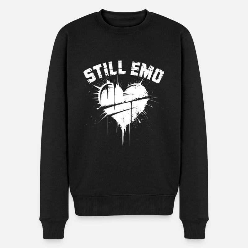 Still Emo! Emo Goth Alternative - Männer Premium Bio Pullover - Schwarz