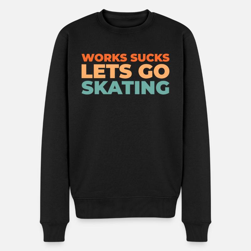 Eiskunstlauf Eiskunstläuferin - Männer Premium Bio Pullover - Schwarz