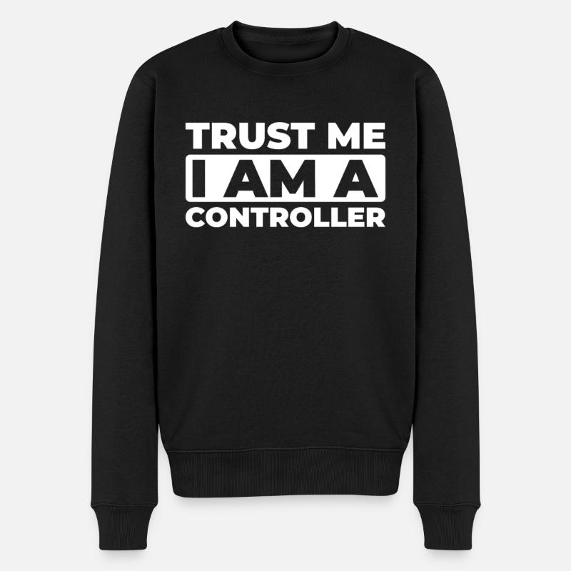 Controller - Männer Premium Bio Pullover - Schwarz
