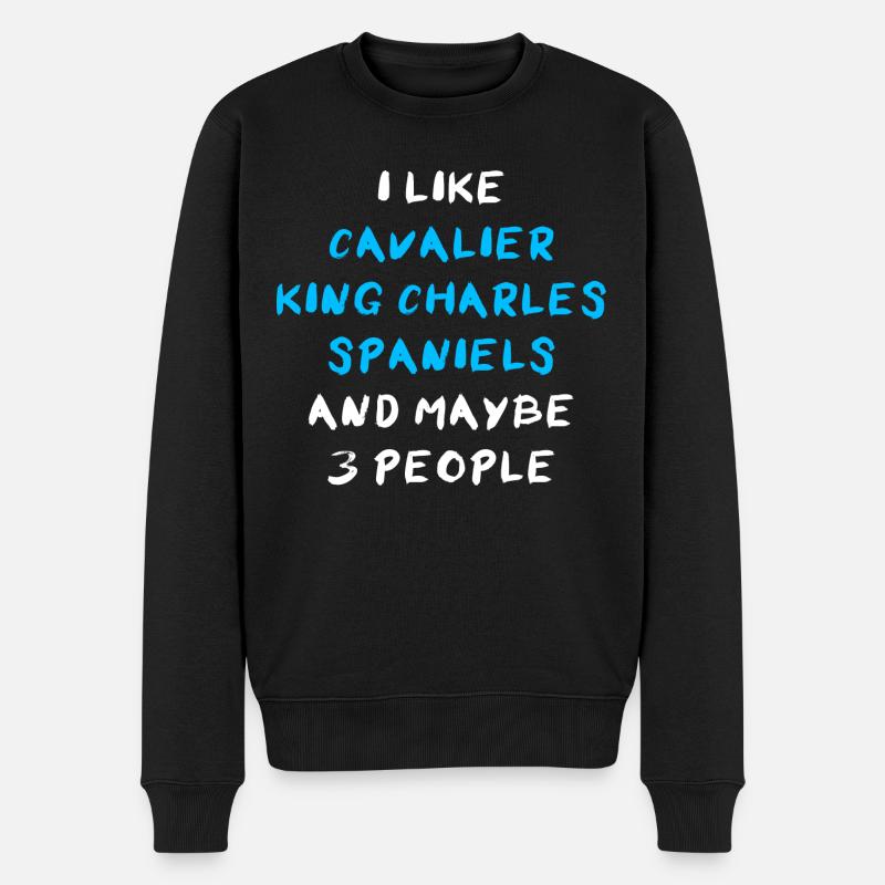 Épagneul cavalier roi Charles - Pull Premium bio Homme - noir