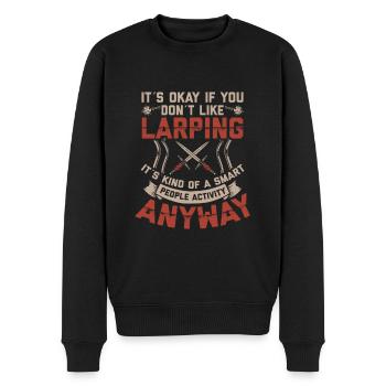 Live Action Role Play | Geschenkidee - Männer Premium Bio Pullover - Schwarz - Vorne - Nico (187cm)