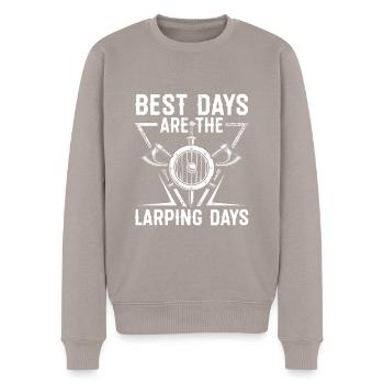 LARP | Larping Médiéval Chevalier Hobby Cadeau - Pull Premium bio Homme - taupe - Devant - Nico (187cm)