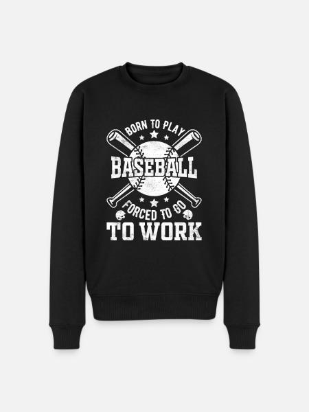 Baseball Spieler - Männer Premium Bio Pullover - Schwarz
