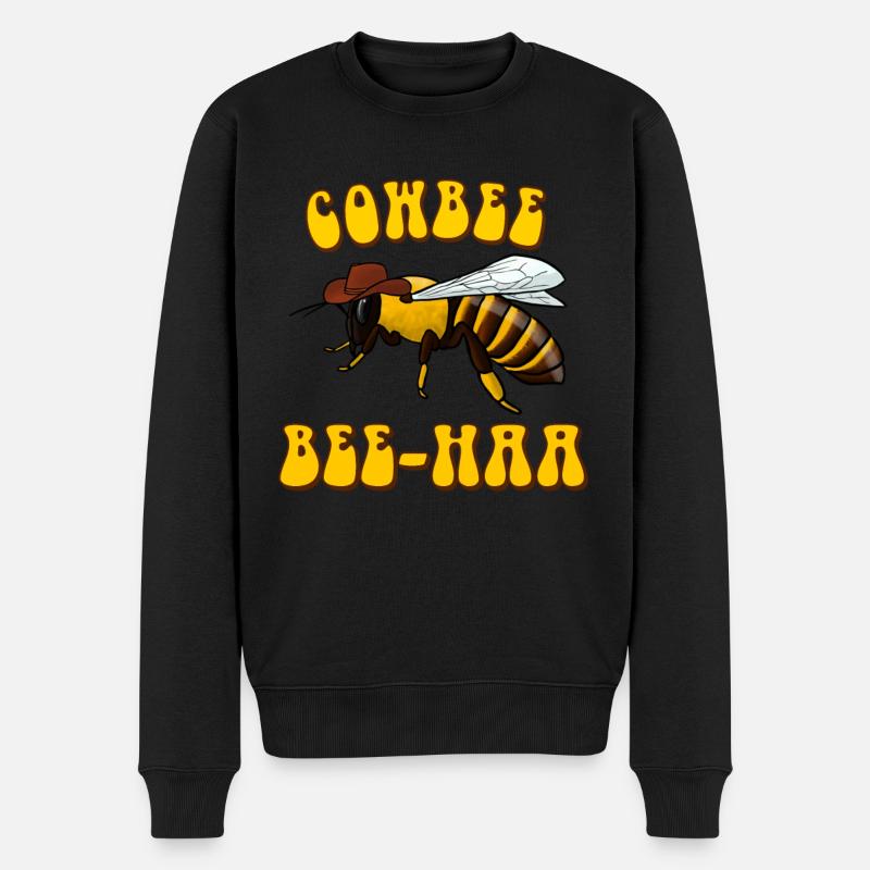 Cowboy Bee Cowbee Bee-Haa - Pull Premium bio Homme - noir