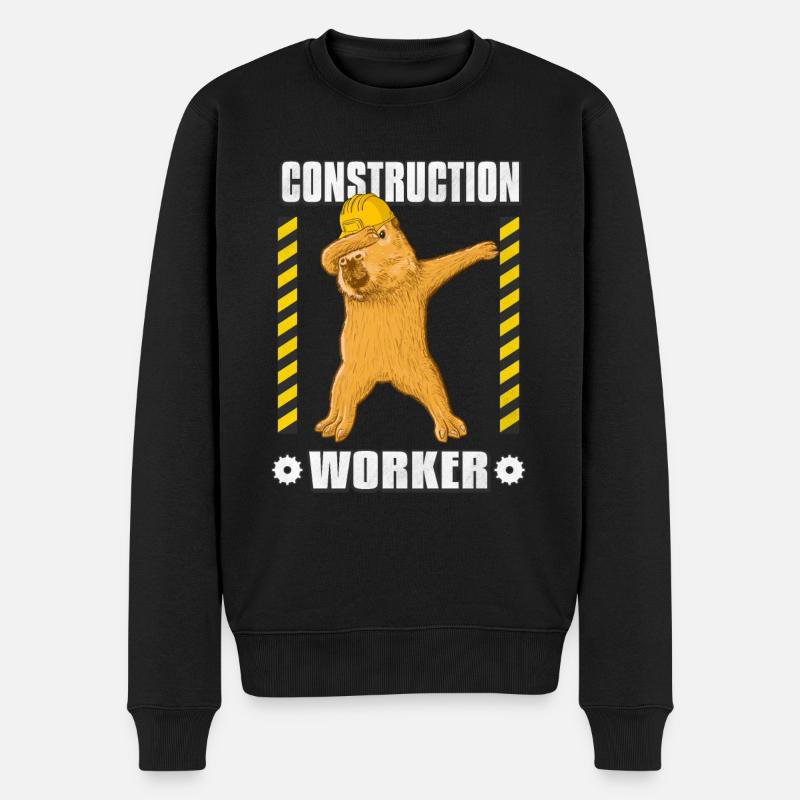 Bauarbeiter Baustelle - Männer Premium Bio Pullover - Schwarz