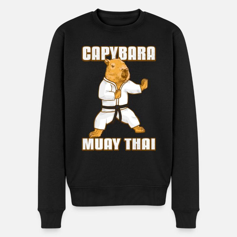 Muay Thai Capybara - Pull Premium bio Homme - noir