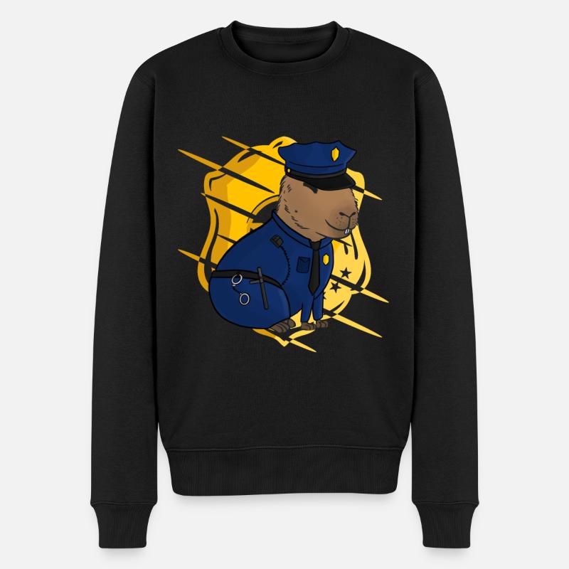 Capybara Meme Police - Pull Premium bio Homme - noir