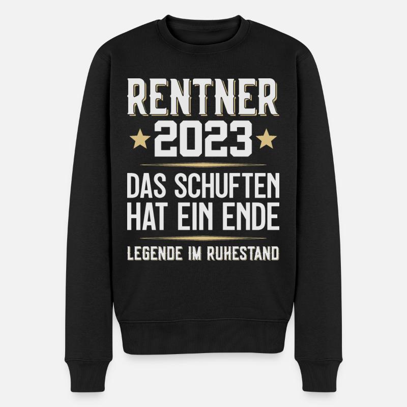 RENTNER 2023 ENDLICH RENTE - Männer Premium Bio Pullover - Schwarz