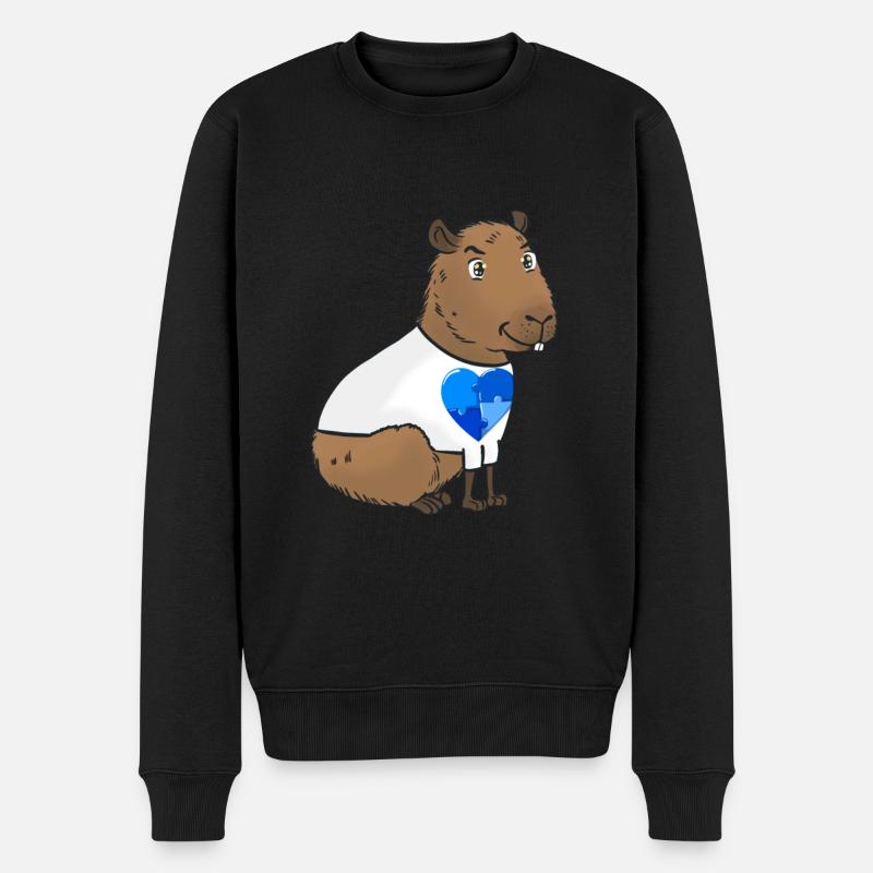 Signes d’autisme Capybara - Pull Premium bio Homme - noir