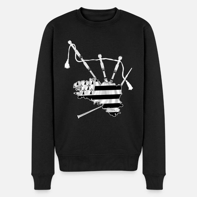 breizh bretagne cornemuse - Pull Premium bio Homme - noir