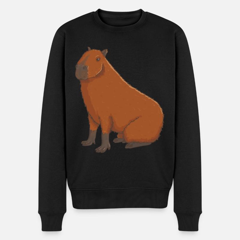 Capybara siège - Pull Premium bio Homme - noir