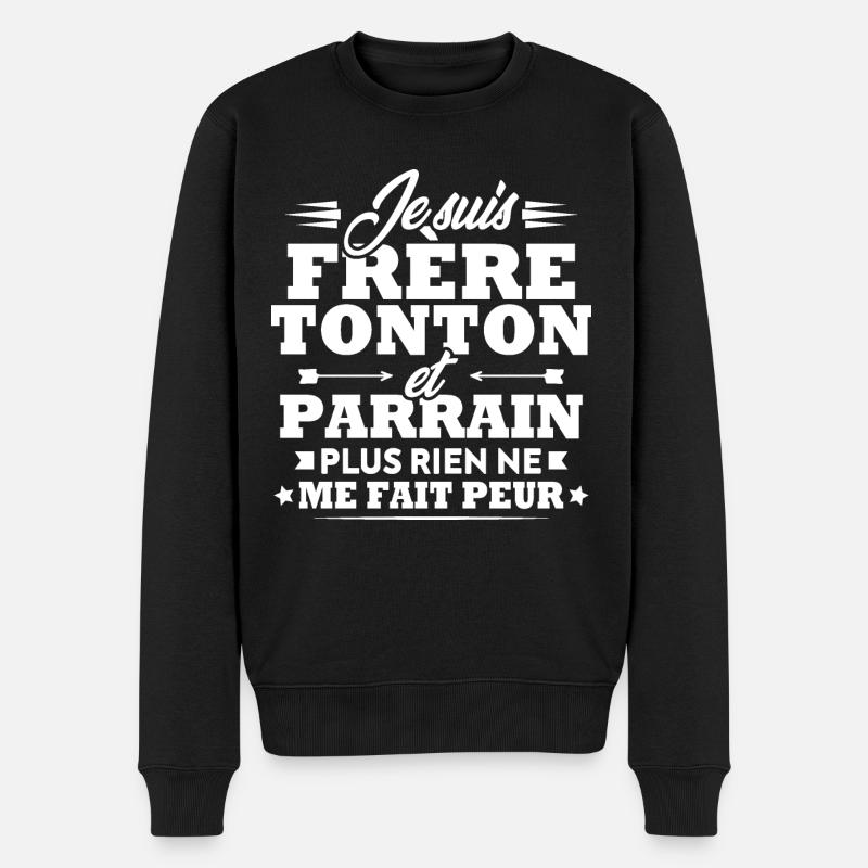 Frère tonton et Parrain - Pull Premium bio Homme - noir