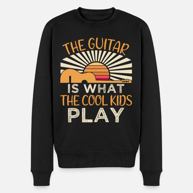 Gitarre Provokation - Männer Premium Bio Pullover - Schwarz