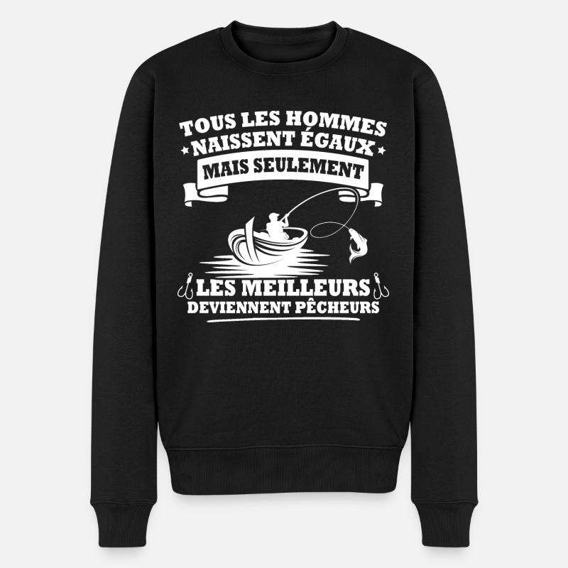 Les meilleurs deviennent pêcheurs - Pull Premium bio Homme - noir