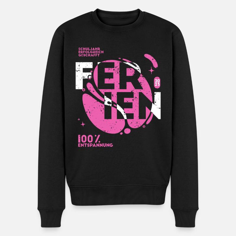 Ferien - Schuljahr erfolgreich geschafft - 2023 - Männer Premium Bio Pullover - Schwarz