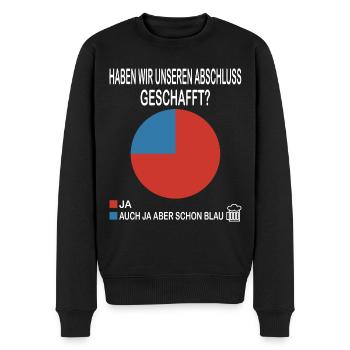 Abschluss Kreis Diagramm - Männer Premium Bio Pullover - Schwarz - Vorne - Nico (187cm)