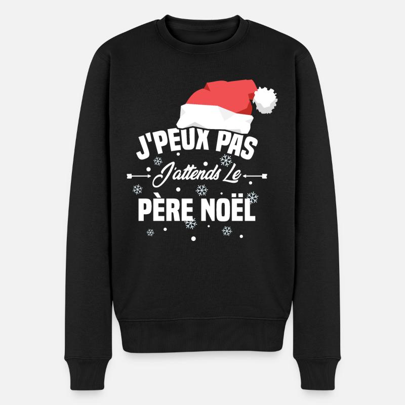 J'peux pas j'attends le père noël - Pull Premium bio Homme - noir