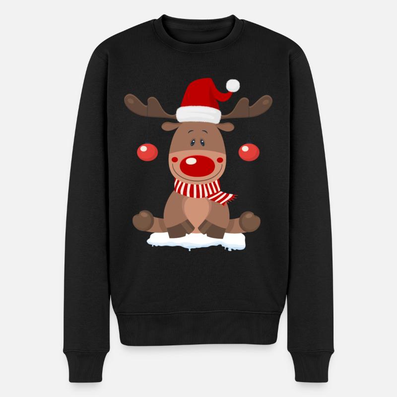 Noël des rennes - Pull Premium bio Homme - noir