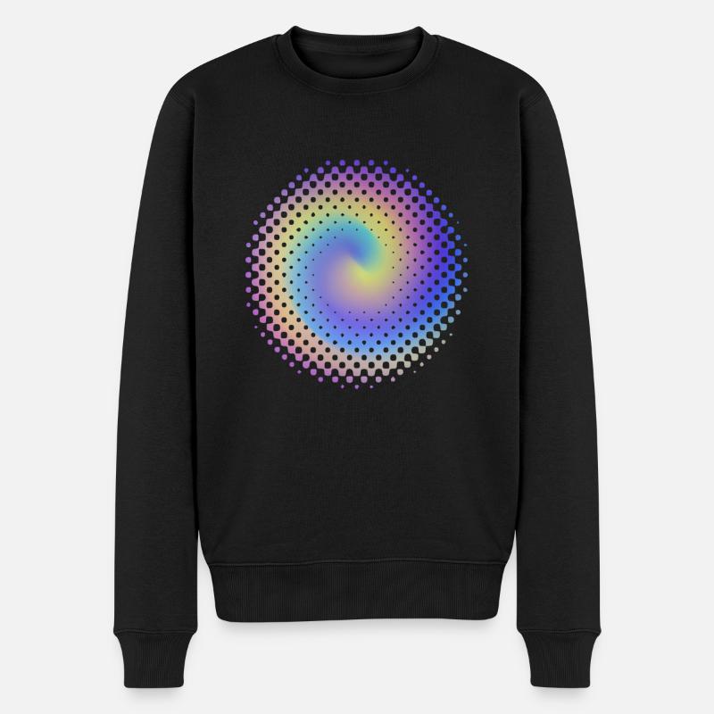 Motifs de points vertèbre coloré - Pull Premium bio Homme - noir