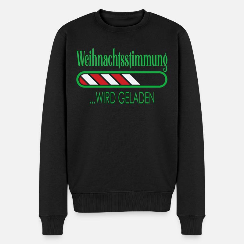 Weihnachtsstimmung wird geladen - Männer Premium Bio Pullover - Schwarz
